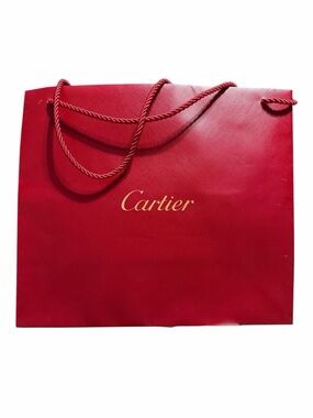 Cartier Large Red Paper Shopping Bag Luxury Gift Bag Designer Packaging